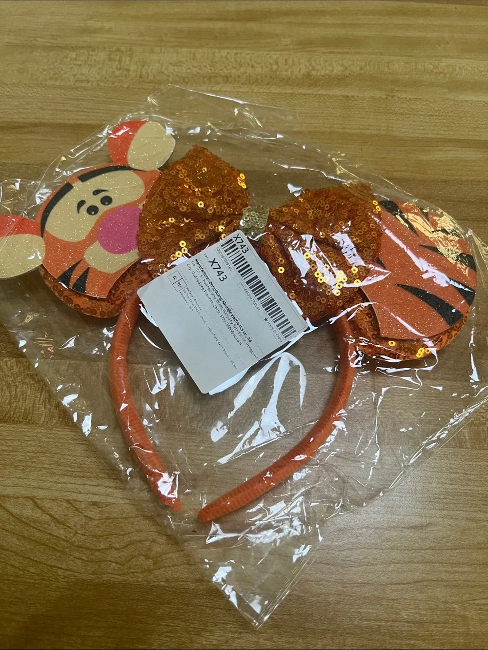 #2650*”8x10* Tigger Sequin Mouse Ear Headband - Orange